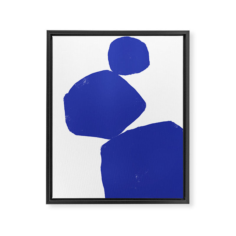 Minimalist Navy Blue Geometric Art Framed Canvas Print Gallery Image 6