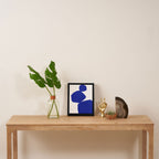 Minimalist Navy Blue Geometric Art Framed Canvas Print Gallery Image 4