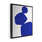 Minimalist Navy Blue Geometric Art Framed Canvas Print Gallery Image 2