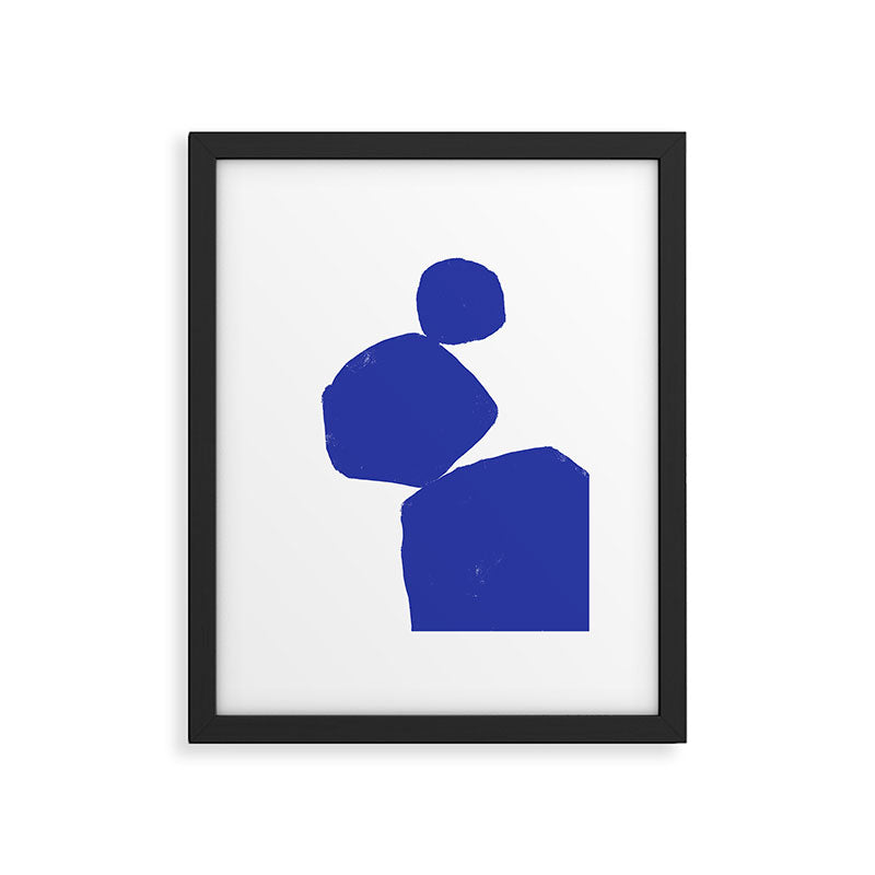 Minimalist Navy Blue Geometric Art Framed Art Print Gallery Image 5