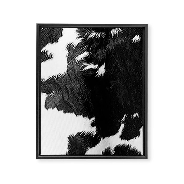 Modern Cowhide Framed Canvas Print Gallery Image 1