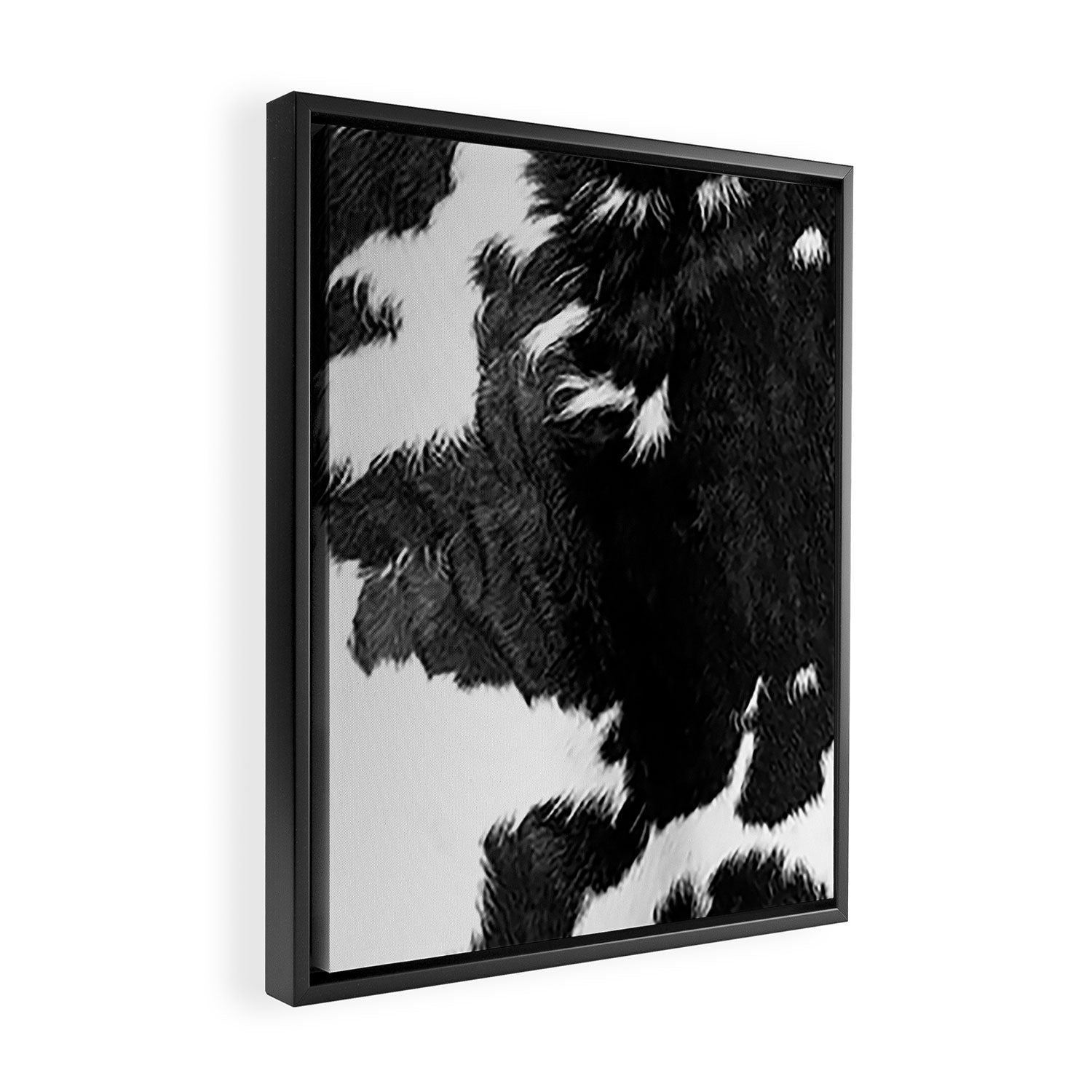 Modern Cowhide Framed Canvas Print Gallery Image 2
