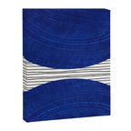 navy blue woodblock lines Canvas Print Gallery Image 8