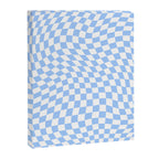 Pastel Blue Twisted Swirl Checkered Squares  Canvas Print Gallery Image 8