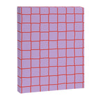 Red + Lavender Plaid Checker Canvas Print Gallery Image 6
