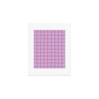 Red + Lavender Plaid Checker Art Print Gallery Image 1