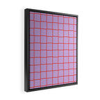 Red + Lavender Plaid Checker Framed Canvas Print Gallery Image 2