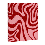 Retro 70s Pink Liquid Swirl on Dahlia Red Canvas Print Gallery Image 8