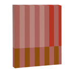 Retro Rose Pink Midcentury Stripes Patterned Canvas Print Gallery Image 6