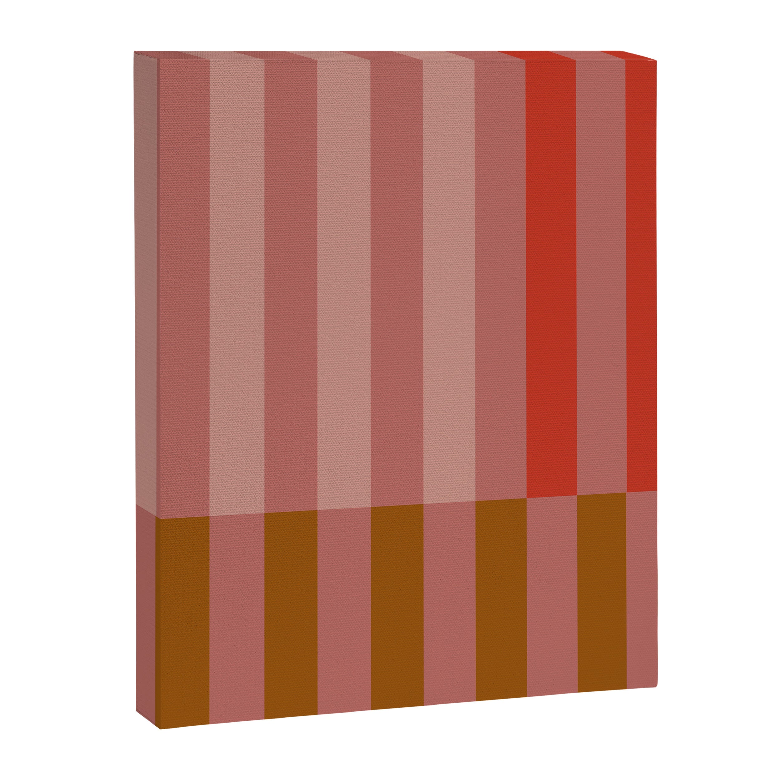 Retro Rose Pink Midcentury Stripes Patterned Canvas Print Gallery Image 6
