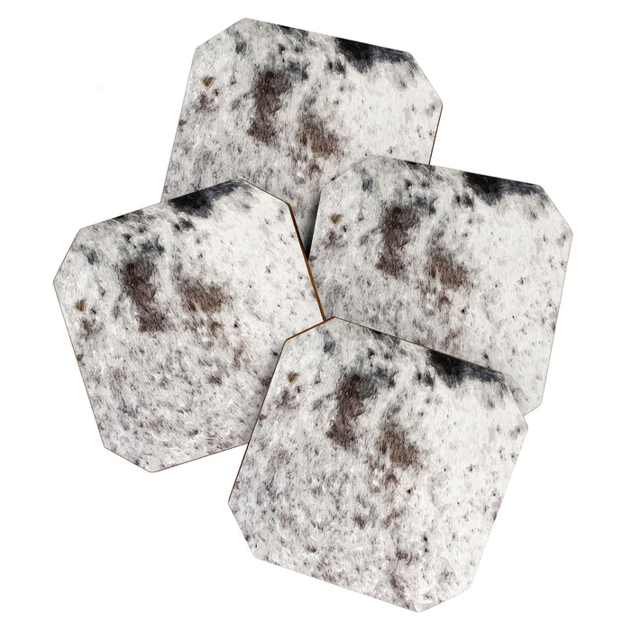 Rustic Cowhide Faux Fur (Digitally Made, ix 2021) Coaster Gallery Image 1