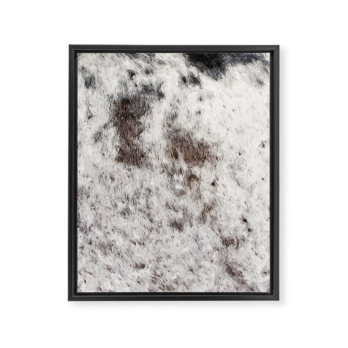 Rustic Cowhide Faux Fur (Digitally Made, ix 2021) Framed Canvas Print Gallery Image 1