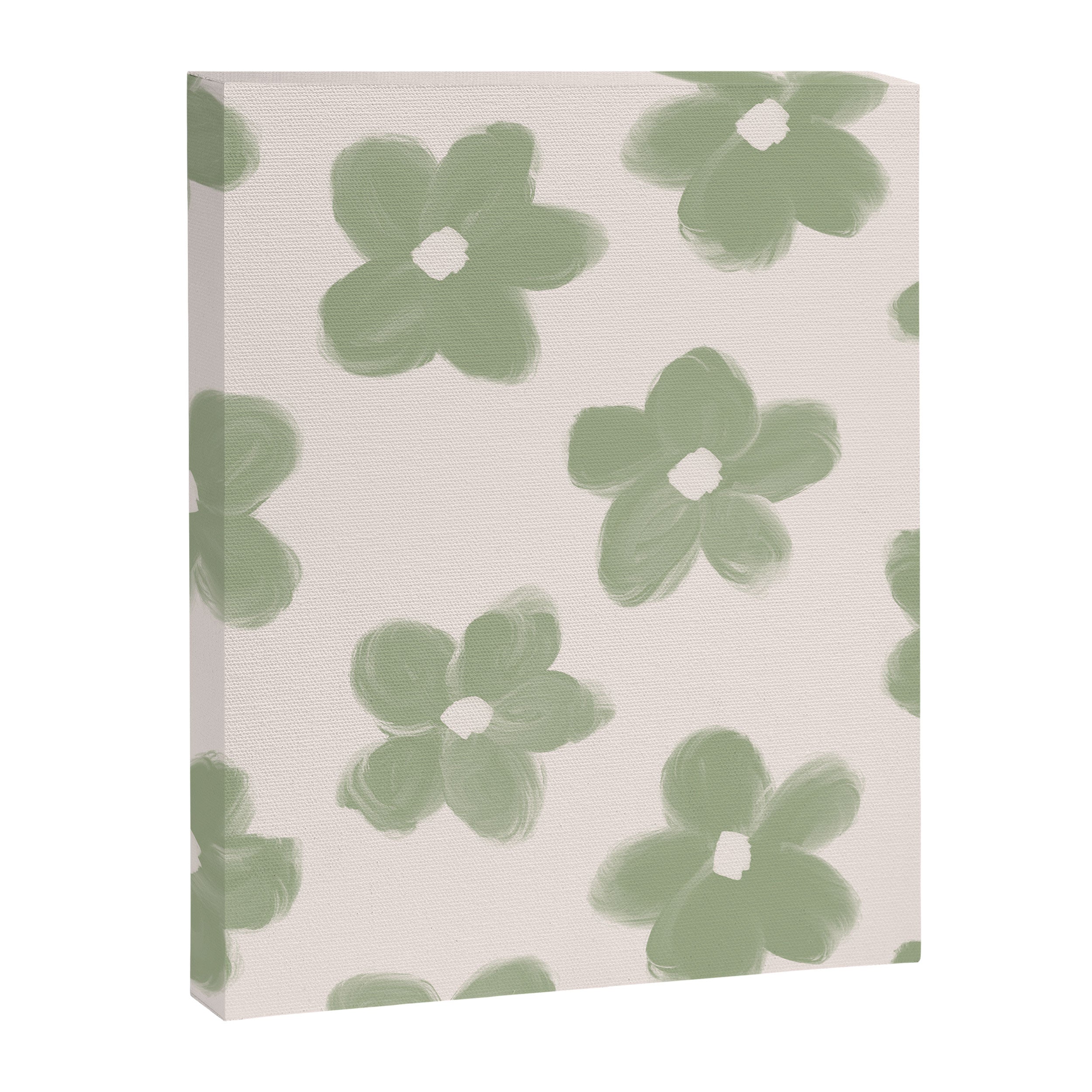Sage Green Flowers Canvas Print Gallery Image 8