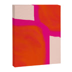 Touching Corners (Pink and Bold Orange) Canvas Print Gallery Image 6