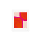 Touching Corners (Pink and Bold Orange) Art Print Gallery Image 1