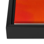Touching Corners (Pink and Bold Orange) Framed Canvas Print Gallery Image 3
