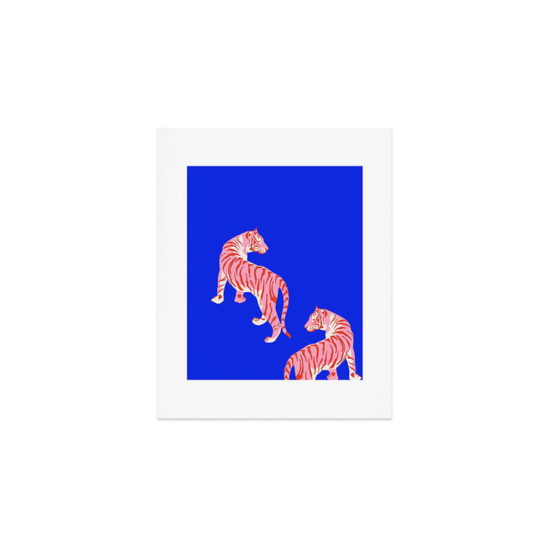 Wildcats on Indigo Blue Art Print Gallery Image 1