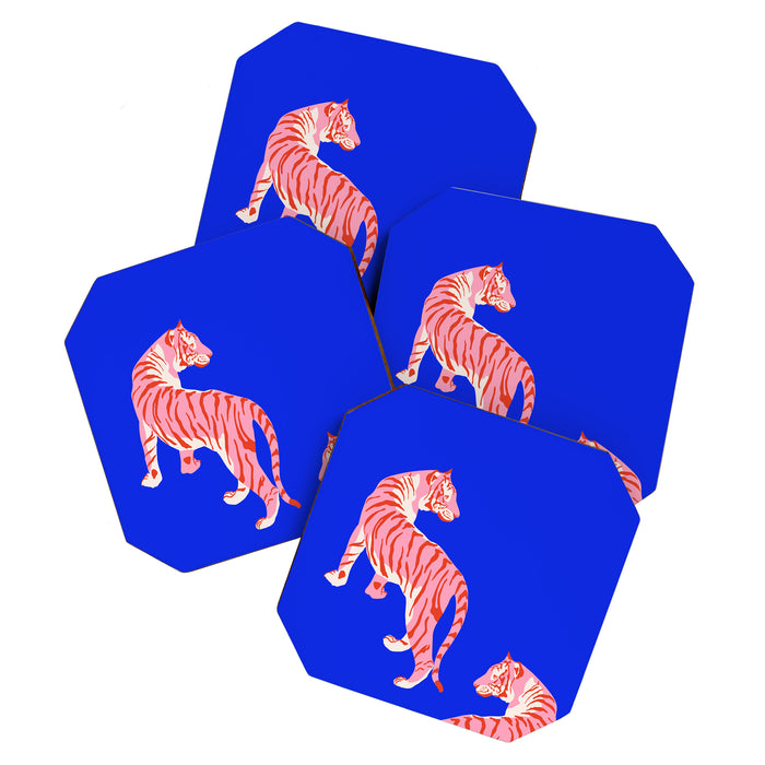 Wildcats on Indigo Blue Coaster Gallery Image 1