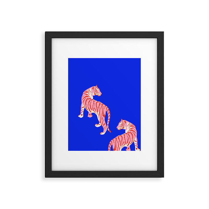 Wildcats on Indigo Blue Framed Art Print Gallery Image 5