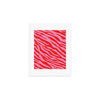 Zebra Animal Print (Pink & Red) Art Print Gallery Image 1