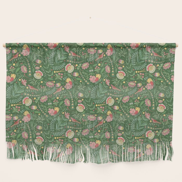 Swedish Floral - Green Wall Hanging Gallery Image 1