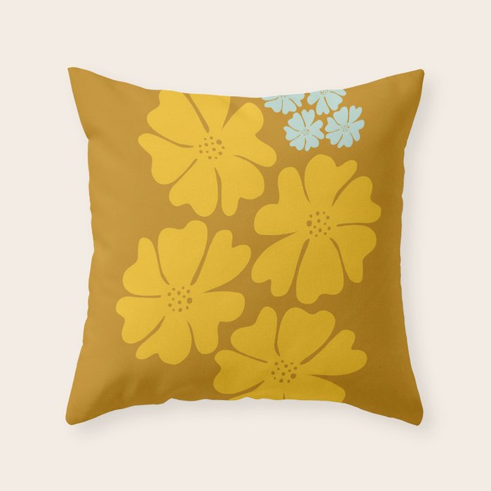 Golden Bloom Throw Pillow Gallery Image 6