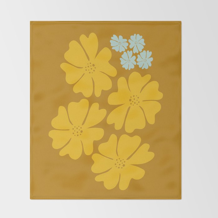 Golden Bloom Throw Blanket Gallery Image 2
