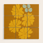 Golden Bloom Wood Wall Art Gallery Image 1