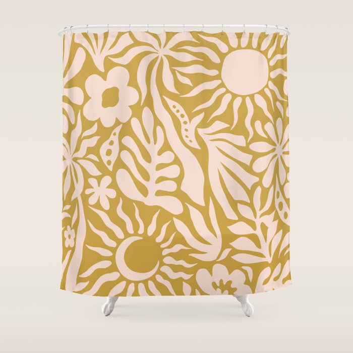 Summer Sensations Gold Shower Curtain Gallery Image 1