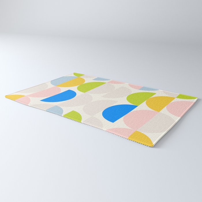 Mid Century Modern Geometry Pastel 2 Rug Gallery Image 3