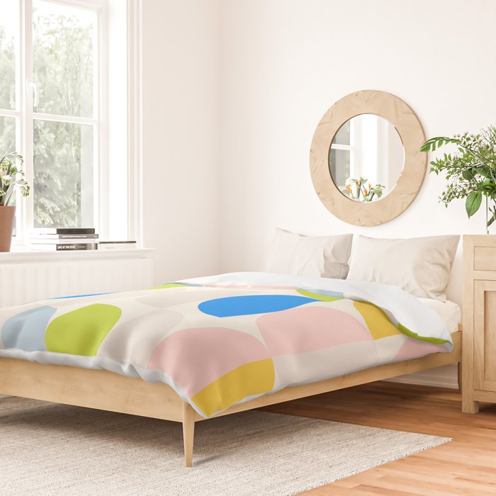 Mid Century Modern Geometry Pastel 2 Duvet Cover Gallery Image 2