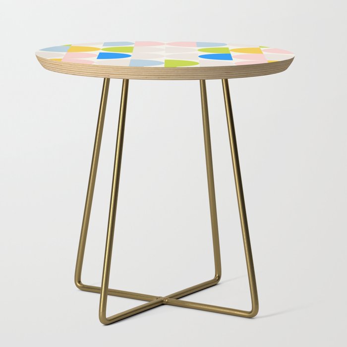Mid Century Modern Geometry Pastel 2 Side Table Gallery Image 1