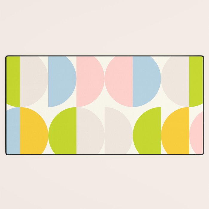 Mid Century Modern Geometry Pastel 2 Desk Mat Gallery Image 3