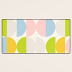 Mid Century Modern Geometry Pastel 2 Desk Mat Gallery Image 3