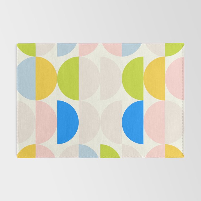 Mid Century Modern Geometry Pastel 2 Rug Gallery Image 2