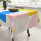 Mid Century Modern Geometry Pastel 2 Tablecloth Gallery Image 3