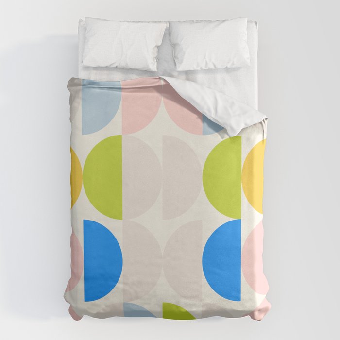 Mid Century Modern Geometry Pastel 2 Duvet Cover Gallery Image 1