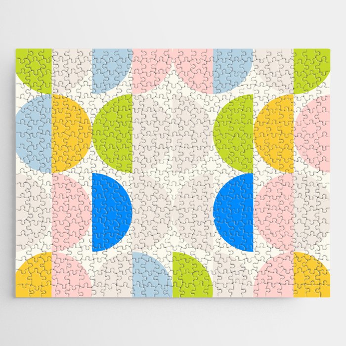 Mid Century Modern Geometry Pastel 2 Jigsaw Puzzle Gallery Image 1