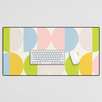 Mid Century Modern Geometry Pastel 2 Desk Mat Gallery Image 1