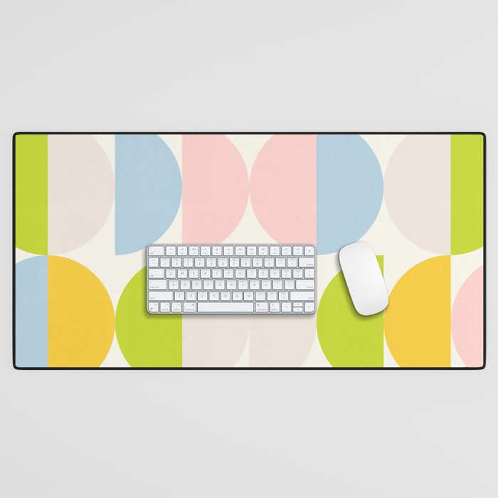 Mid Century Modern Geometry Pastel 2 Desk Mat Gallery Image 1