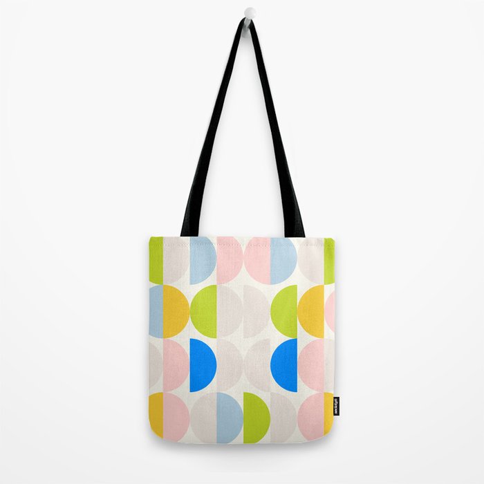 Mid Century Modern Geometry Pastel 2 Tote Bag Gallery Image 2