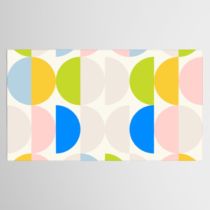 Mid Century Modern Geometry Pastel 2 Tablecloth Gallery Image 2