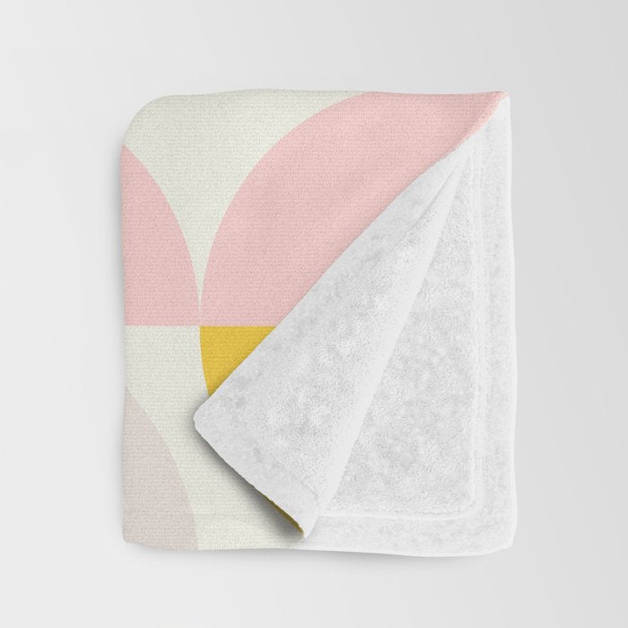 Mid Century Modern Geometry Pastel 2 Throw Blanket Gallery Image 3