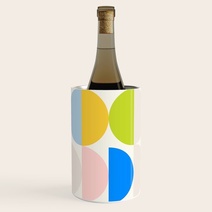 Mid Century Modern Geometry Pastel 2 Wine Chiller Gallery Image 2