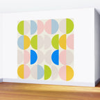 Mid Century Modern Geometry Pastel 2 Wall Mural Gallery Image 2