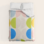Mid Century Modern Geometry Pastel 2 Comforter Gallery Image 6
