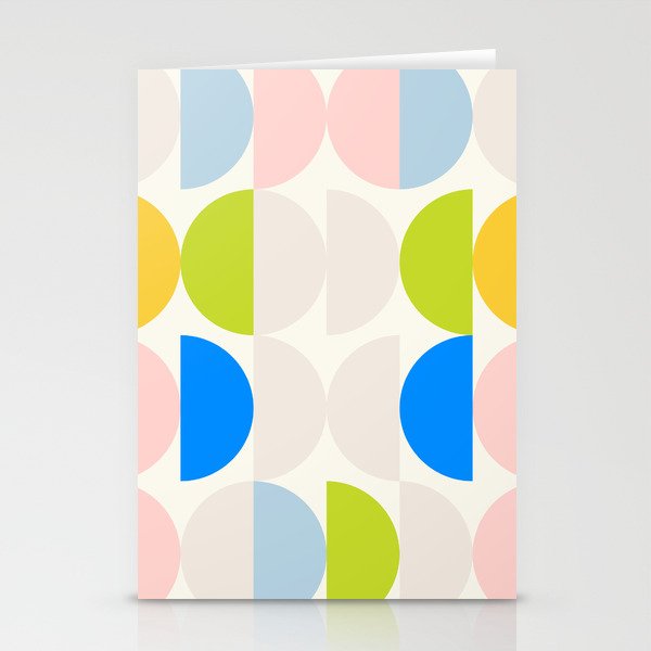 Mid Century Modern Geometry Pastel 2 Stationery Card Gallery Image 2
