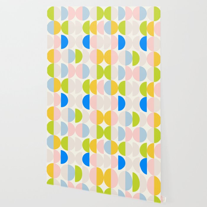 Mid Century Modern Geometry Pastel 2 Wallpaper Gallery Image 2