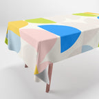 Mid Century Modern Geometry Pastel 2 Tablecloth Gallery Image 1