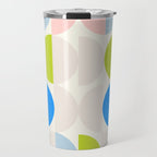 Mid Century Modern Geometry Pastel 2 Travel Mug Gallery Image 1